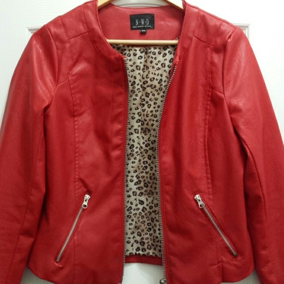 New Woman Design Jackets & Blazers - NWD Red Vegan Jacket